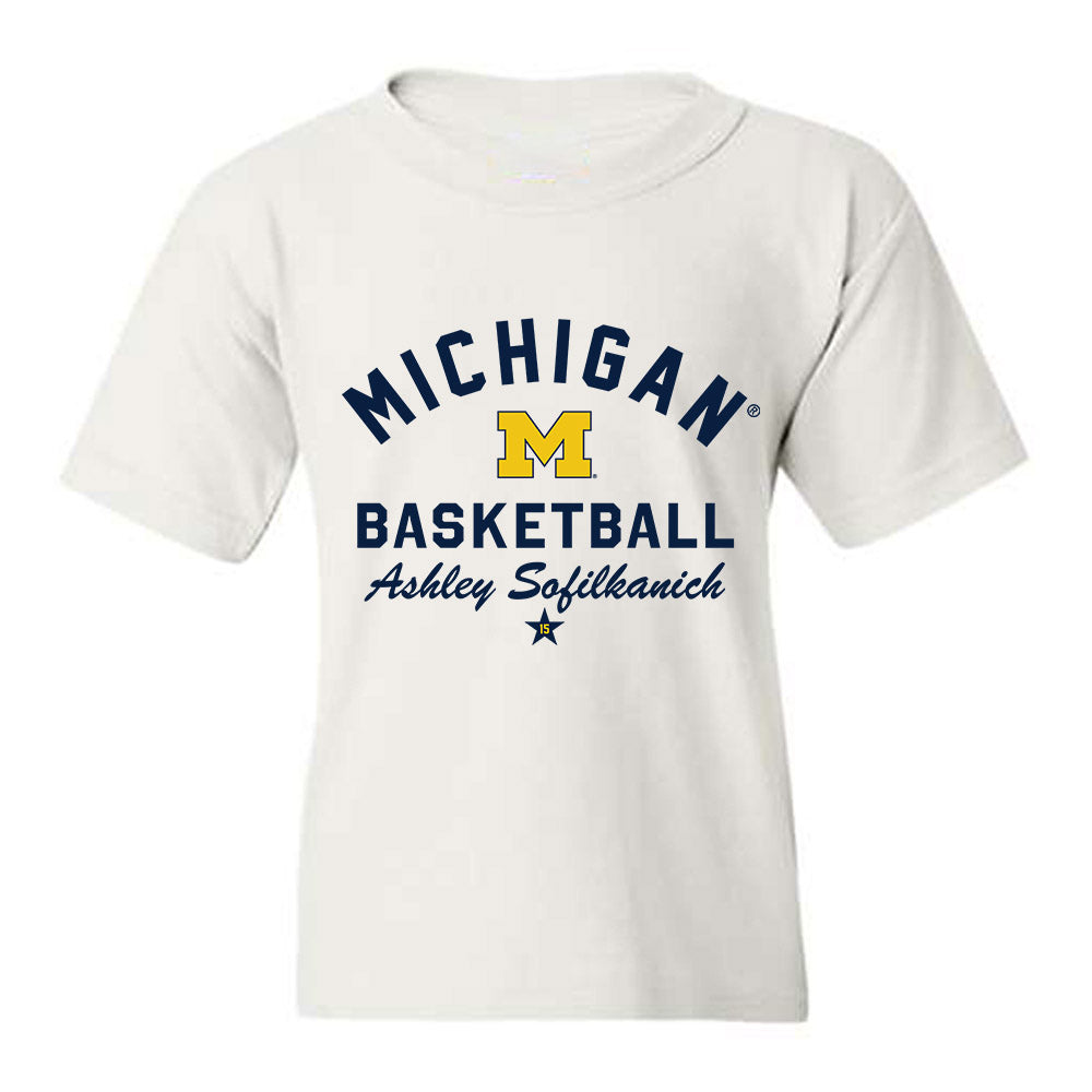 Michigan - NCAA Women's Basketball : Ashley Sofilkanich - Classic Shersey Youth T-Shirt-0