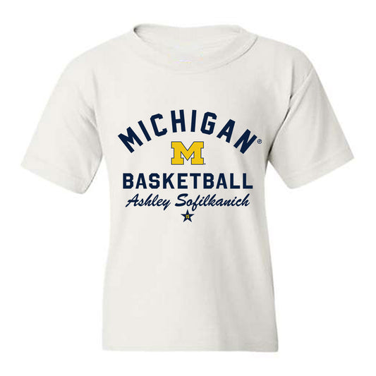 Michigan - NCAA Women's Basketball : Ashley Sofilkanich - Classic Shersey Youth T-Shirt-0