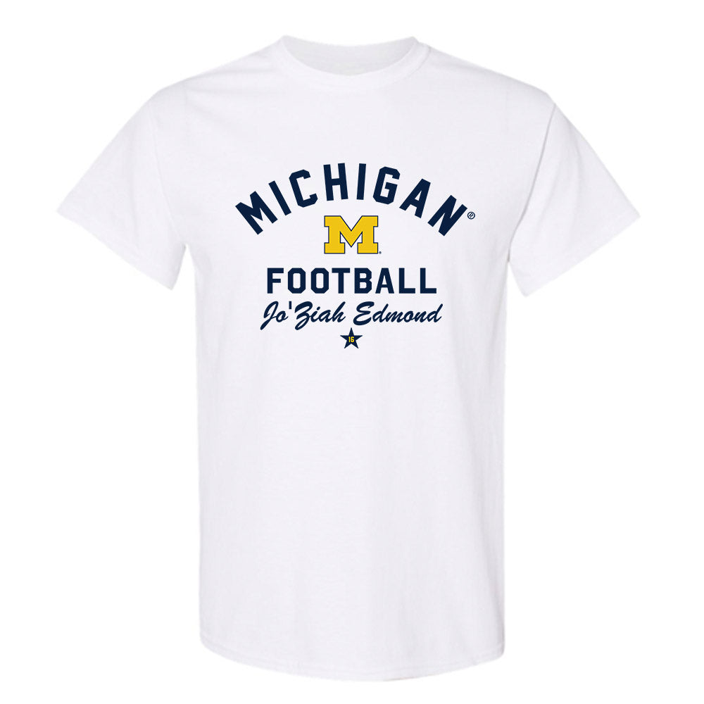 Michigan - NCAA Football : Jo'Ziah Edmond - Classic Shersey T-Shirt-0