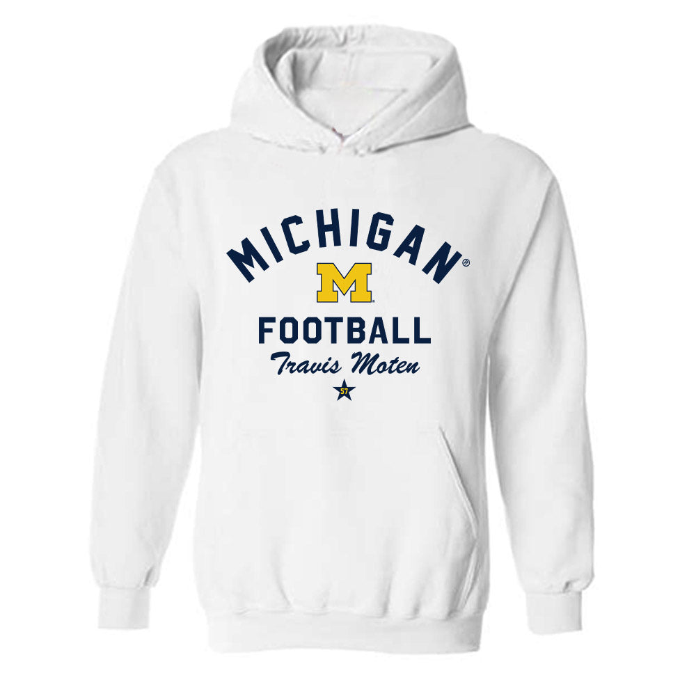 Michigan - NCAA Football : Travis Moten - Classic Shersey Hooded Sweatshirt-0