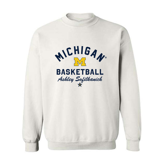 Michigan - NCAA Women's Basketball : Ashley Sofilkanich - Classic Shersey Crewneck Sweatshirt-0