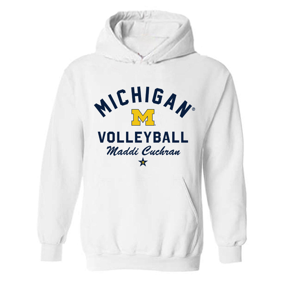 Michigan - NCAA Women's Volleyball : Maddi Cuchran - Classic Shersey Hooded Sweatshirt-0