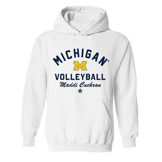 Michigan - NCAA Women's Volleyball : Maddi Cuchran - Classic Shersey Hooded Sweatshirt-0