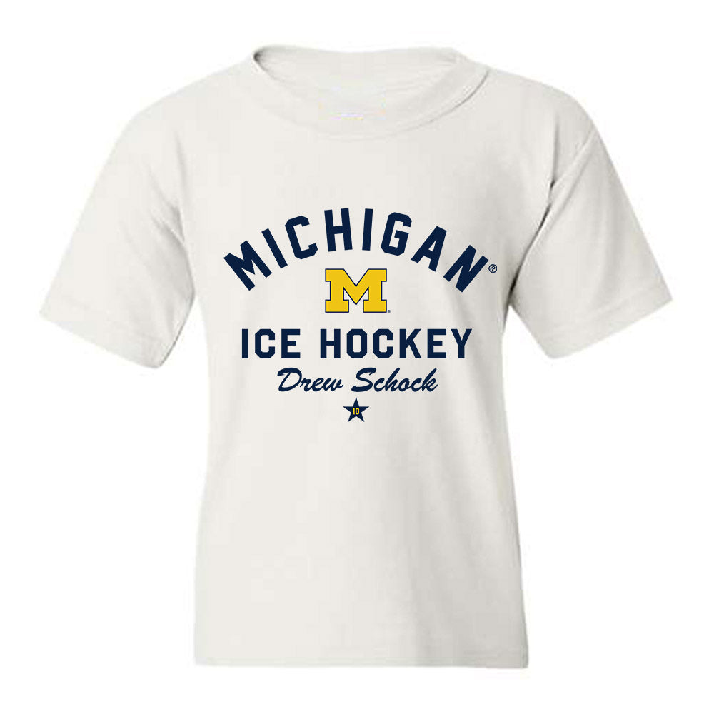 Michigan - NCAA Men's Ice Hockey : Drew Schock - Classic Shersey Youth T-Shirt-0