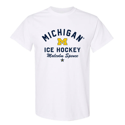Michigan - NCAA Men's Ice Hockey : Malcolm Spence - Classic Shersey T-Shirt-0