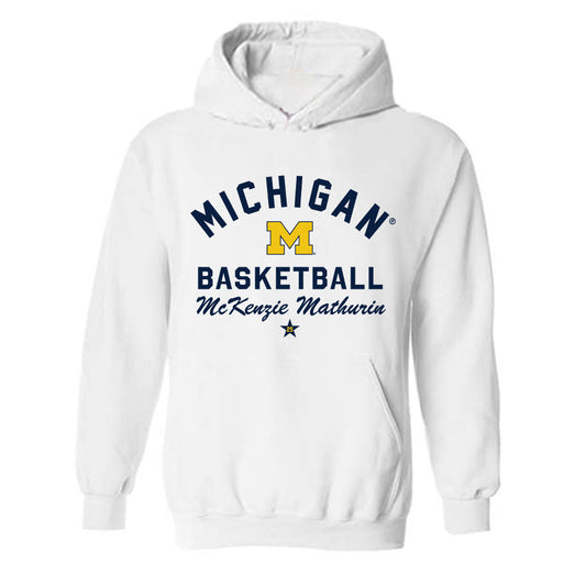 Michigan - NCAA Women's Basketball : McKenzie Mathurin - Classic Shersey Hooded Sweatshirt-0