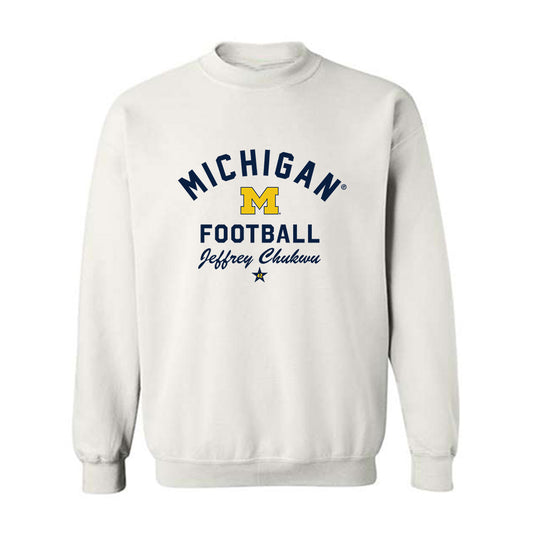 Michigan - NCAA Football : Jeffrey Chukwu - Classic Shersey Crewneck Sweatshirt-0