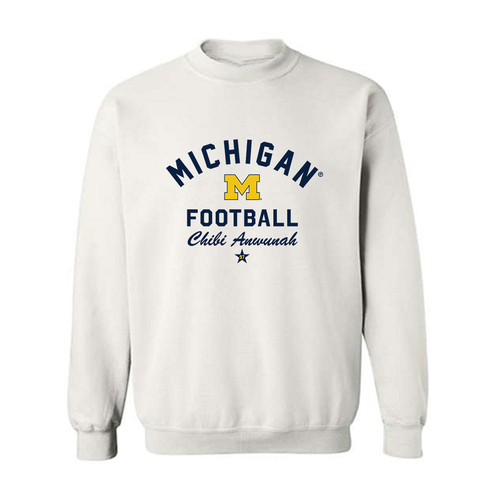 Michigan - NCAA Football : Chibi Anwunah - Classic Shersey Crewneck Sweatshirt-0
