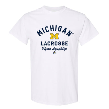 Michigan - NCAA Men's Lacrosse : Ryan Lyngklip - Classic Shersey T-Shirt-0