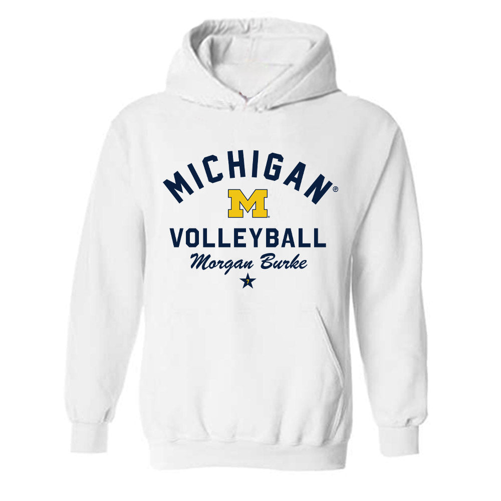 Michigan - NCAA Women's Volleyball : Morgan Burke - Classic Shersey Hooded Sweatshirt-0