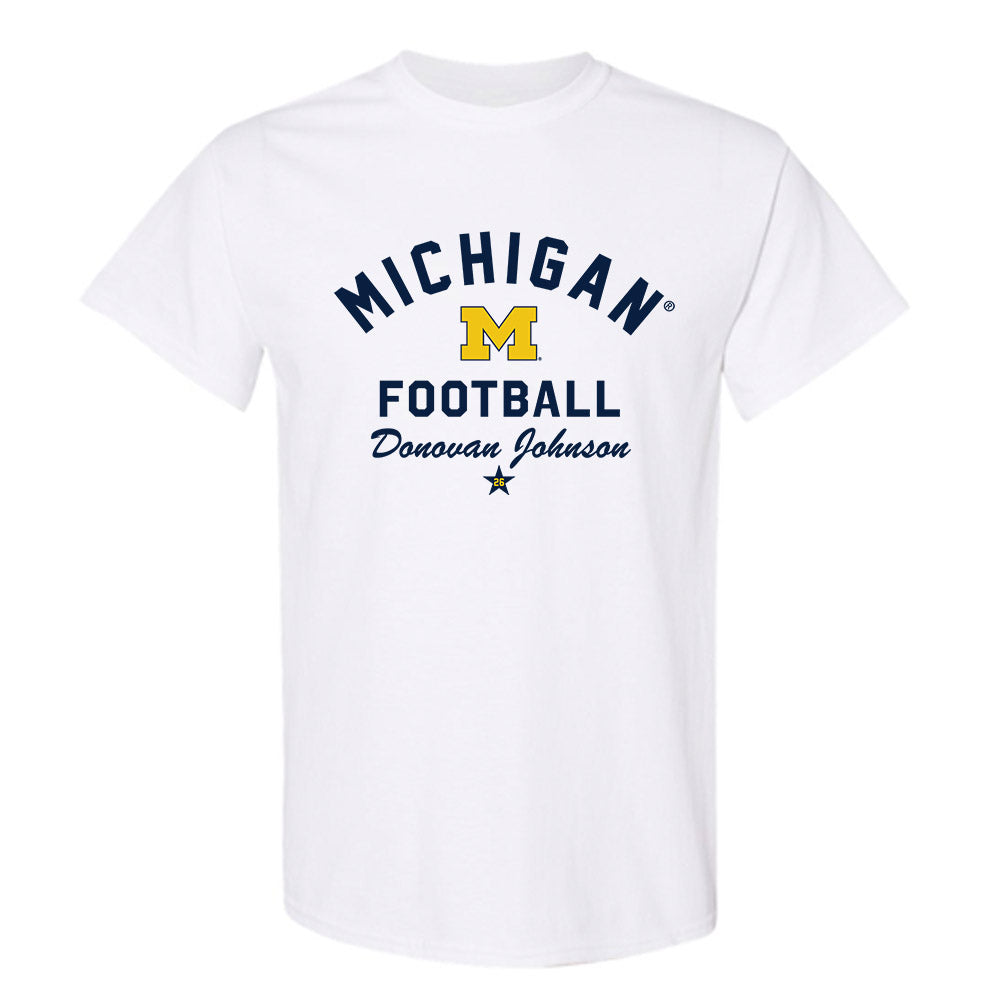 Michigan - NCAA Football : Donovan Johnson - Classic Shersey T-Shirt-0