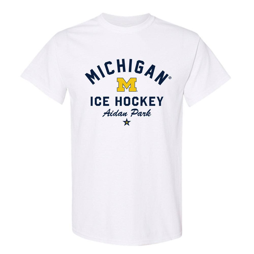 Michigan - NCAA Men's Ice Hockey : Aidan Park - Classic Shersey T-Shirt-0