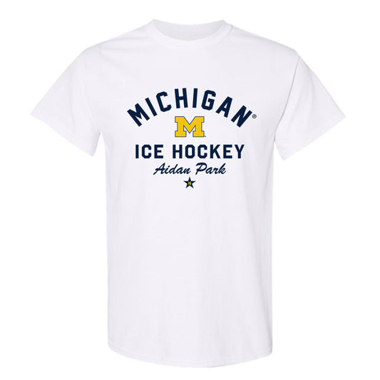 Michigan - NCAA Men's Ice Hockey : Aidan Park - Classic Shersey T-Shirt-0