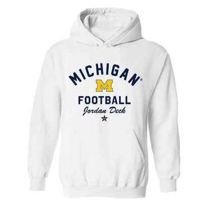 Michigan - NCAA Football : Jordan Deck - Classic Shersey Hooded Sweatshirt-0