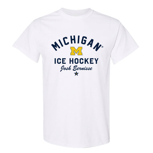 Michigan - NCAA Men's Ice Hockey : Josh Eernisse - Classic Shersey T-Shirt-0