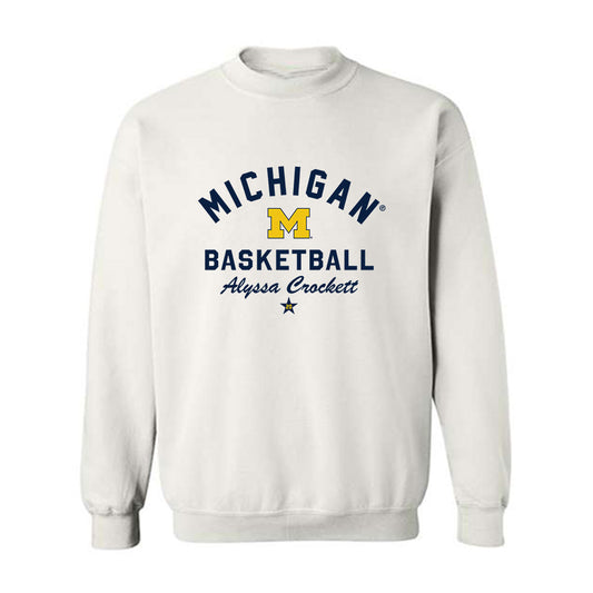 Michigan - NCAA Women's Basketball : Alyssa Crockett - Classic Shersey Crewneck Sweatshirt-0