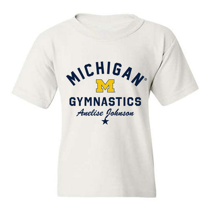 Michigan - NCAA Women's Gymnastics : Anelise Johnson - Classic Shersey Youth T-Shirt-0