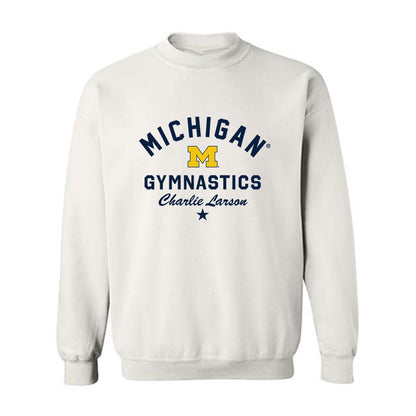 Michigan - NCAA Men's Gymnastics : Charlie Larson - Classic Shersey Crewneck Sweatshirt-0