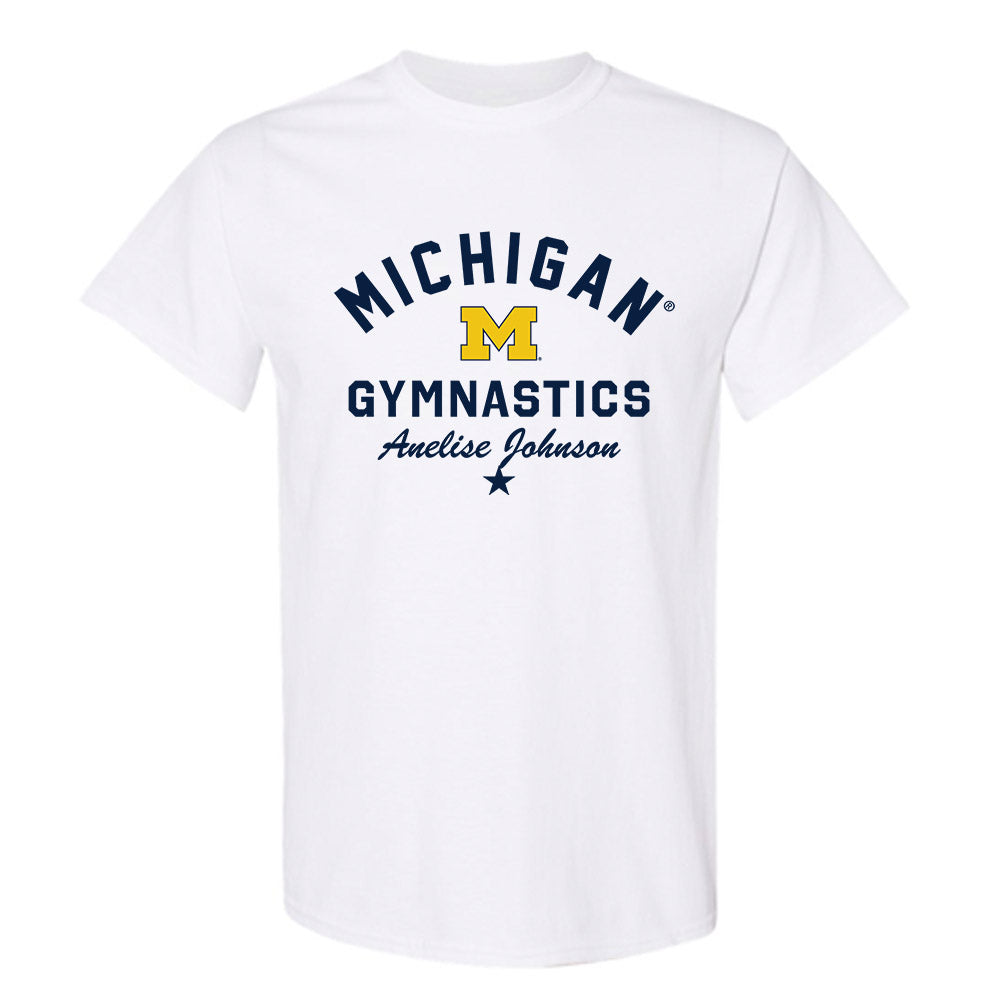 Michigan - NCAA Women's Gymnastics : Anelise Johnson - Classic Shersey T-Shirt-0