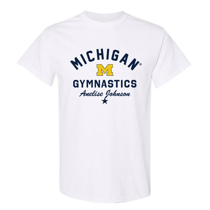 Michigan - NCAA Women's Gymnastics : Anelise Johnson - Classic Shersey T-Shirt-0