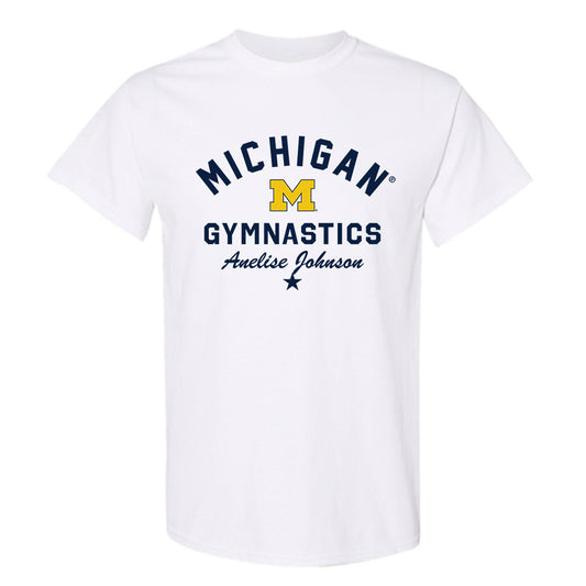 Michigan - NCAA Women's Gymnastics : Anelise Johnson - Classic Shersey T-Shirt-0