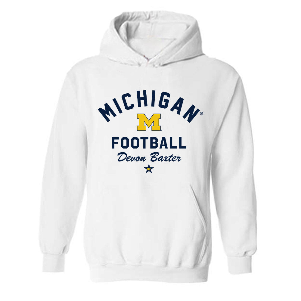 Michigan - NCAA Football : Devon Baxter - Classic Shersey Hooded Sweatshirt-0