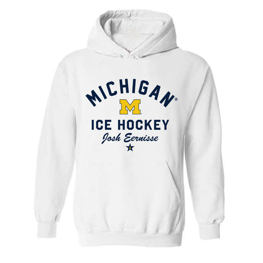 Michigan - NCAA Men's Ice Hockey : Josh Eernisse - Classic Shersey Hooded Sweatshirt-0