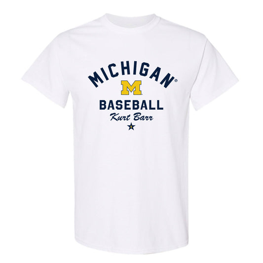 Michigan - NCAA Baseball : Kurt Barr - Classic Shersey T-Shirt-0