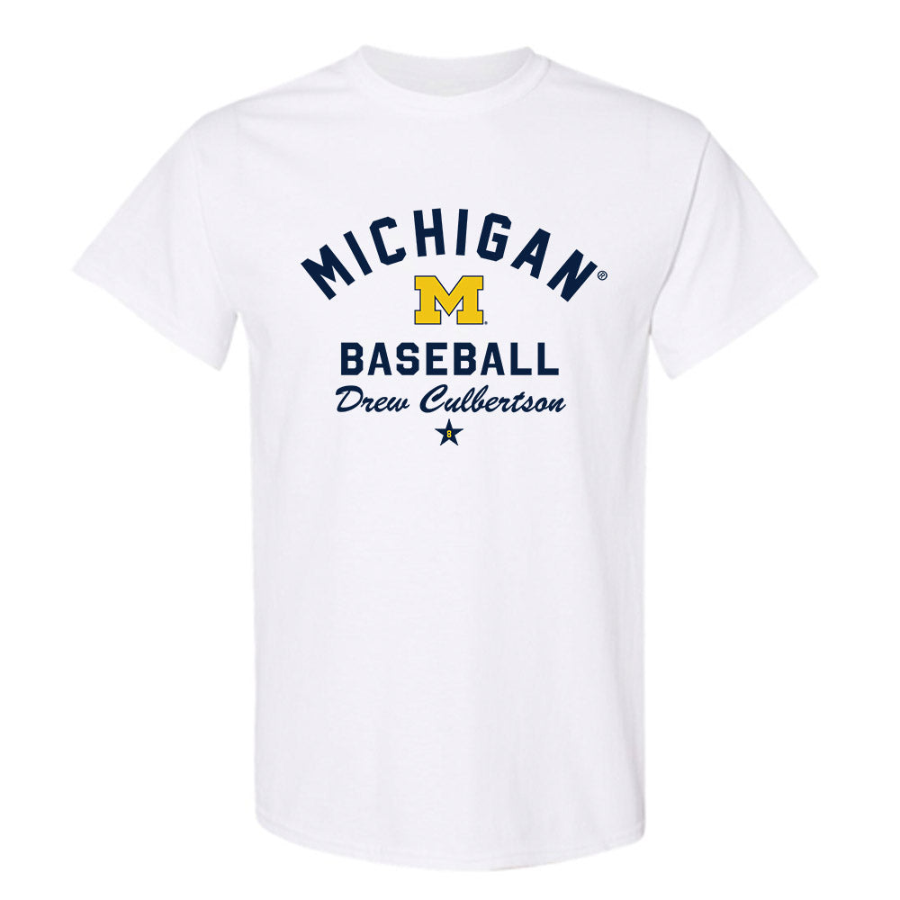Michigan - NCAA Baseball : Drew Culbertson - Classic Shersey T-Shirt-0