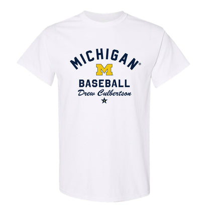 Michigan - NCAA Baseball : Drew Culbertson - Classic Shersey T-Shirt-0