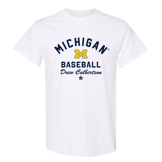 Michigan - NCAA Baseball : Drew Culbertson - Classic Shersey T-Shirt-0