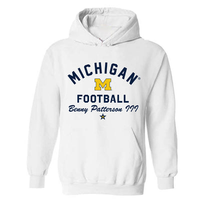 Michigan - NCAA Football : Benny Patterson III - Classic Shersey Hooded Sweatshirt-0