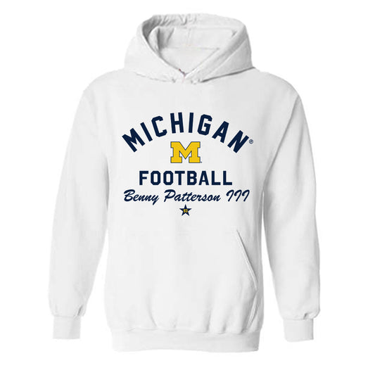 Michigan - NCAA Football : Benny Patterson III - Classic Shersey Hooded Sweatshirt-0