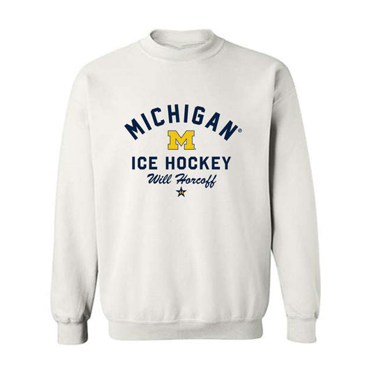 Michigan - NCAA Men's Ice Hockey : Will Horcoff - Classic Shersey Crewneck Sweatshirt-0