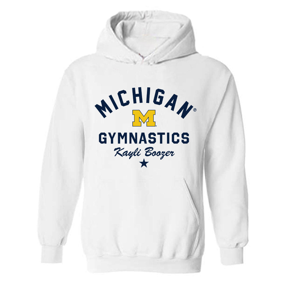 Michigan - NCAA Women's Gymnastics : Kayli Boozer - Classic Shersey Hooded Sweatshirt-0