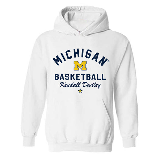 Michigan - NCAA Women's Basketball : Kendall Dudley - Classic Shersey Hooded Sweatshirt-0