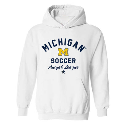 Michigan - NCAA Women's Soccer : Aniyah League - Classic Shersey Hooded Sweatshirt-0