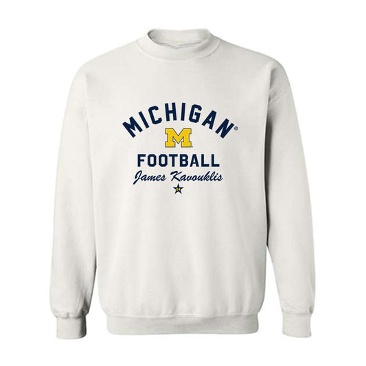 Michigan - NCAA Football : James Kavouklis - Classic Shersey Crewneck Sweatshirt-0