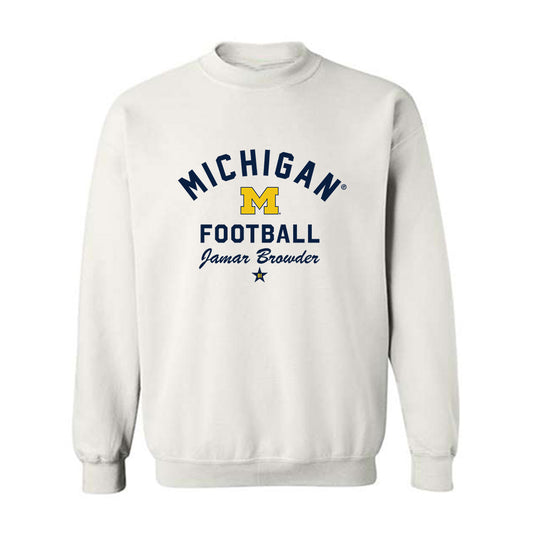 Michigan - NCAA Football : Jamar Browder - Classic Shersey Crewneck Sweatshirt-0