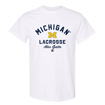 Michigan - NCAA Men's Lacrosse : Alex Gatto - Classic Shersey T-Shirt-0