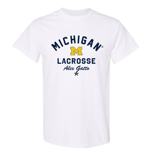 Michigan - NCAA Men's Lacrosse : Alex Gatto - Classic Shersey T-Shirt-0