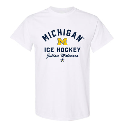 Michigan - NCAA Men's Ice Hockey : Julian Molinaro - Classic Shersey T-Shirt-0