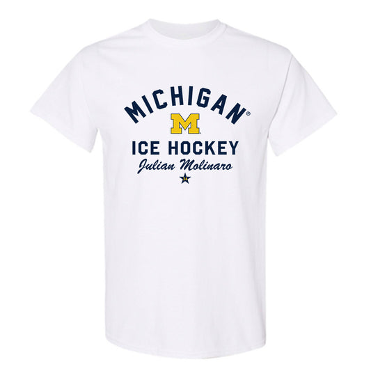 Michigan - NCAA Men's Ice Hockey : Julian Molinaro - Classic Shersey T-Shirt-0