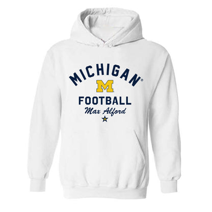 Michigan - NCAA Football : Max Alford - Classic Shersey Hooded Sweatshirt-0