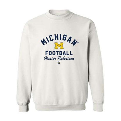 Michigan - NCAA Football : Hunter Robertson - Classic Shersey Crewneck Sweatshirt-0