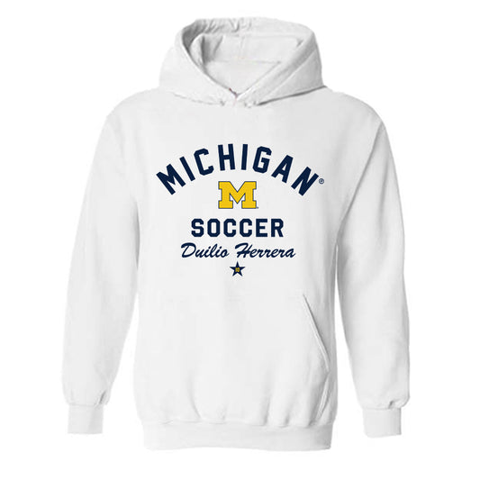 Michigan - NCAA Men's Soccer : Duilio Herrera - Classic Shersey Hooded Sweatshirt-0