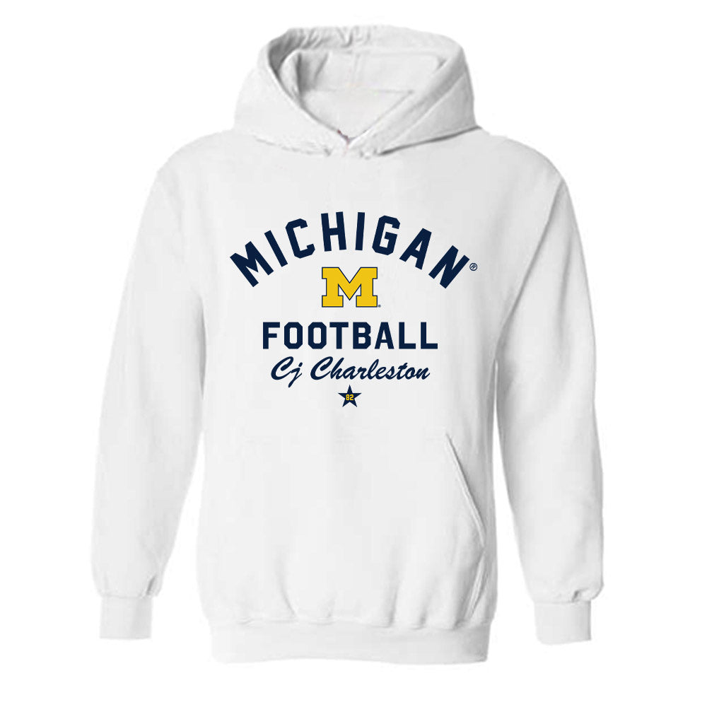 Michigan - NCAA Football : Cj Charleston - Classic Shersey Hooded Sweatshirt-0