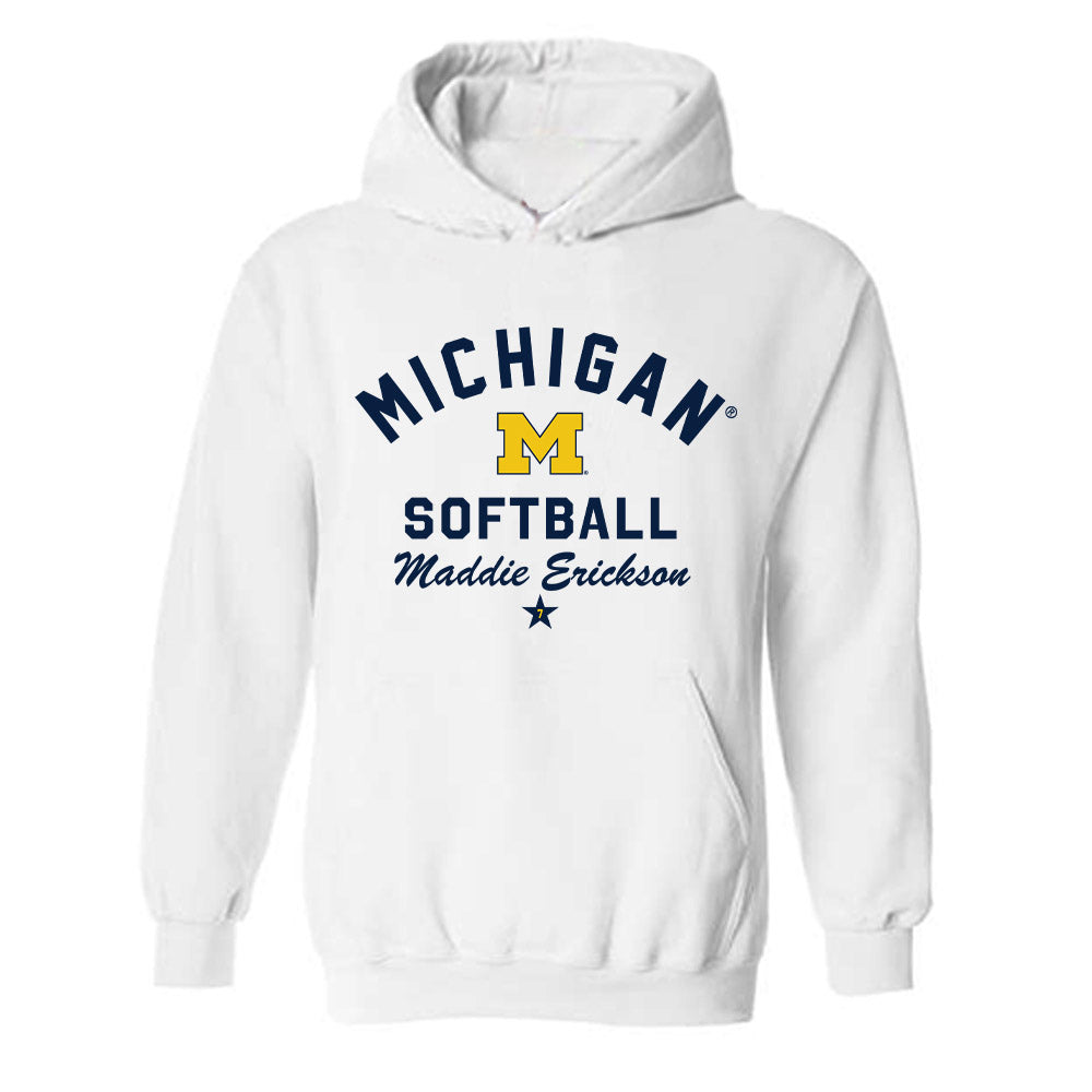 Michigan - NCAA Softball : Maddie Erickson - Classic Shersey Hooded Sweatshirt-0
