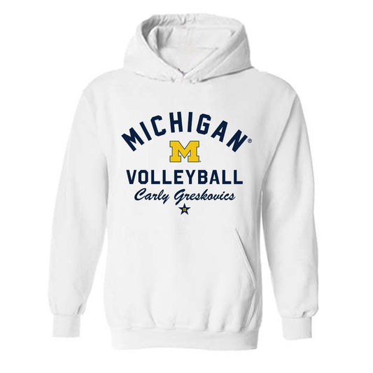 Michigan - NCAA Women's Volleyball : Carly Greskovics - Classic Shersey Hooded Sweatshirt-0