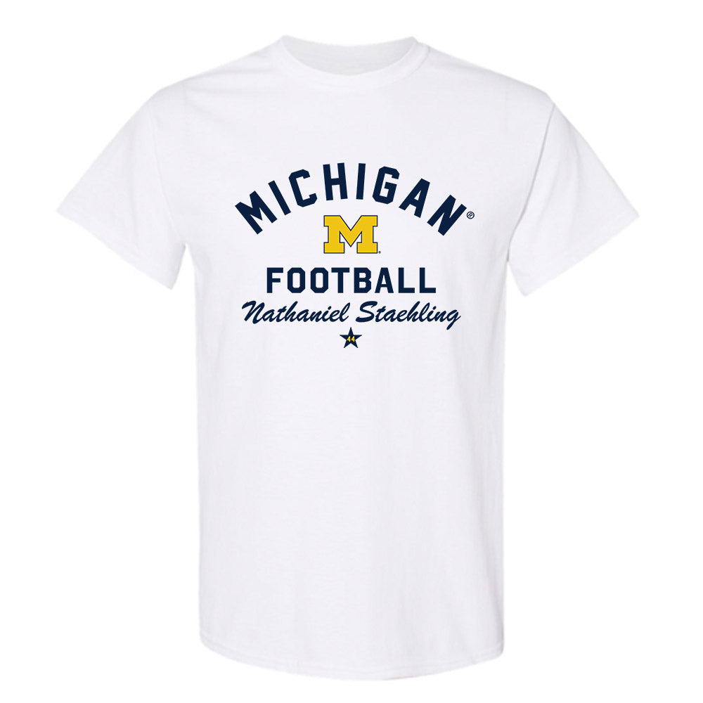 Michigan - NCAA Football : Nathaniel Staehling - Classic Shersey T-Shirt-0